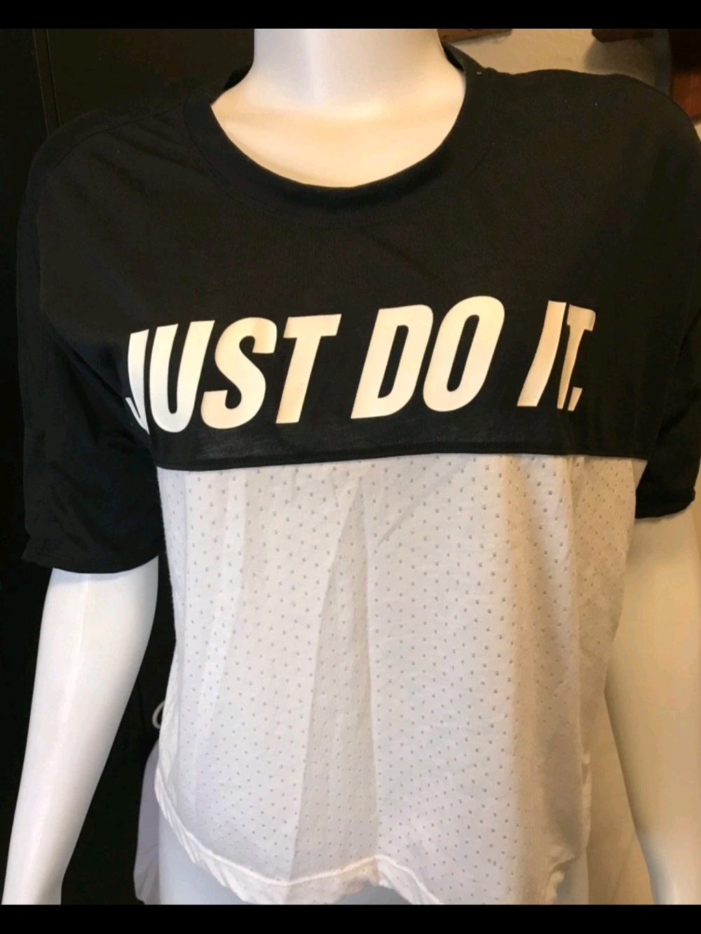 Nike "Just Do It" Two-Tone Tee - Black & White